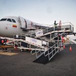Airplane, with disabled ramp